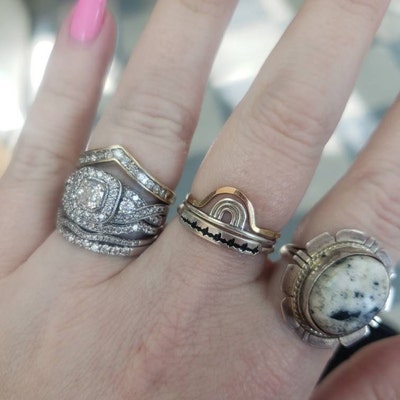 Dainty Fingerprint Ring Custom Fingerprint Jewelry Minimalist Ring ...