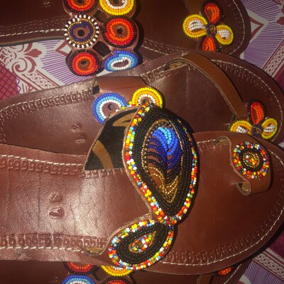 maasai beaded sandals