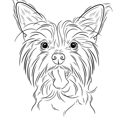 Custom Line Drawing Pet Dog Portrait INK Tattoo Commission - Etsy