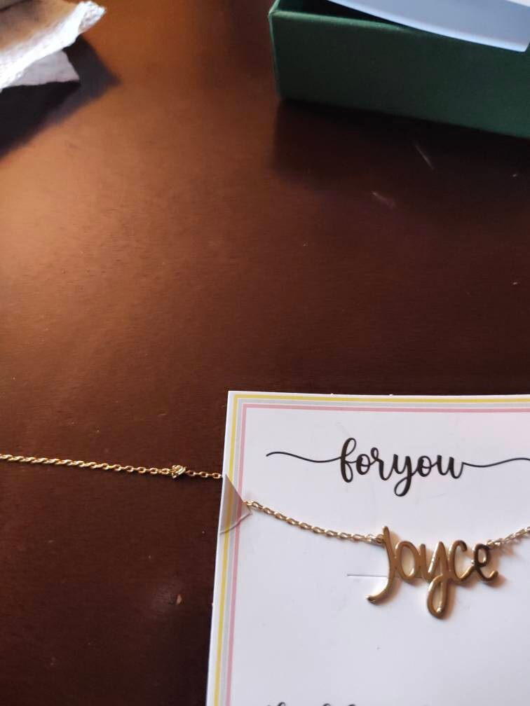 Namenskette Gold, Namensschild Halskette 14k Massivgold, Personalisierter Namensschmuck, Gold filled Name, Mama Halskette, Personalisierter Namensschmuck, AU20