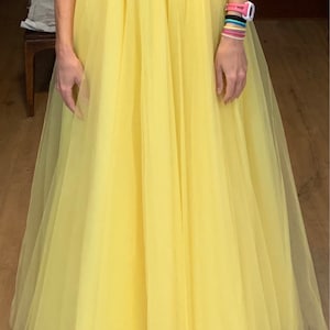 Faldas Mini Falda Tutú Escalonada Amarilla Y Blanca Personalizada