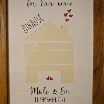 Geldgeschenk zur Hochzeit Haus Hochzeitsgeschenk Geschenk Etsy.de