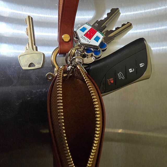 Handmade Leather Zipper Car Key Case,key Bag,leather Key