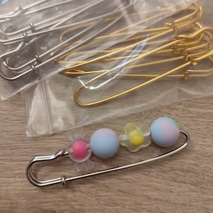 Spille di sicurezza Tag Pin Pin spilla nera Spille artigianali Pins Uncinetto Spille marcatore Maglia Pins per pennarello per bloccare i marcatori a punto Colorato Craft fai da te - Italia
