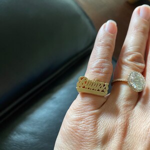 Custom Gold Name Ring | Solid Gold 10k or 14k | Fine Jewelry