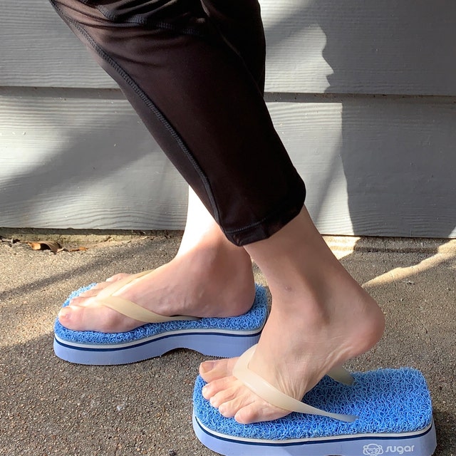Vintage Sugar Floatie Poolside RED or BLUE Platform Foam Wedge Flip Flop  Thong Sandals // New in Box 