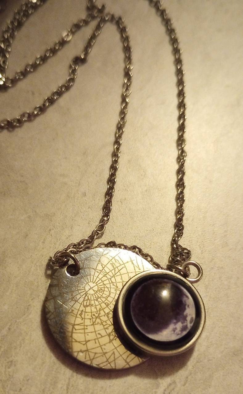 Personalized Moon Phase And Star Map By Date Necklace, Mother&#39;s Day Gift For Mom, Birthday Gift For Daughter, Custom Birth Moon Jewelry, A