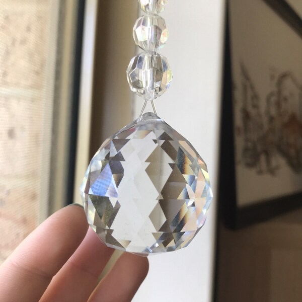 Red Butterfly Crystal Suncatcher – Handmade Infinity Rainbow Prism Gift