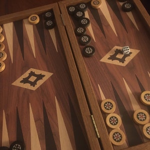 Set 24 Pedine Per Dama E Backgammon In Legno – Diametro 2,5 Cm, Colori Oro/Argento/Nero (Misura Media) - 3
