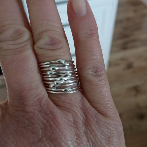 Palladium 950 River Wedding Band Modern Organic Wedding Ring Choose a