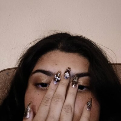 Black Glitter Press on Nails White Rhinestone/pearl Cross Nials/ Locked Heart Chain Gel Nails