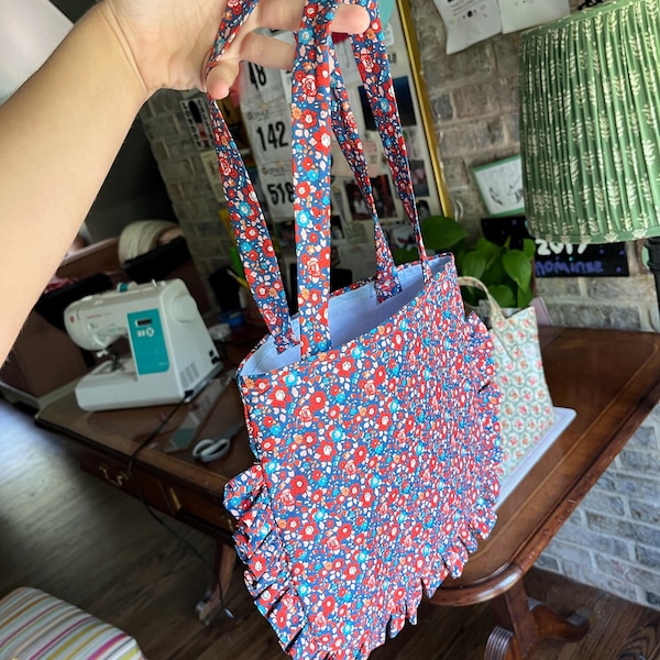 Ruffle Tote Bag Sewing Pattern | One Size | Instant Download | Easy ...
