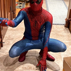 The Amazing Spiderman 2 Suit Amazing Spiderman 2 Costume With Faceshell and Lenses Spiderman Cosplay Suit, Wearable Movie Prop Replica