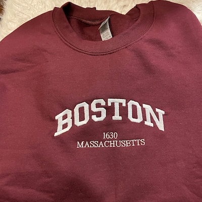Boston Embroidered Sweatshirts Custom City Embroidered Sweatshirts ATL ...