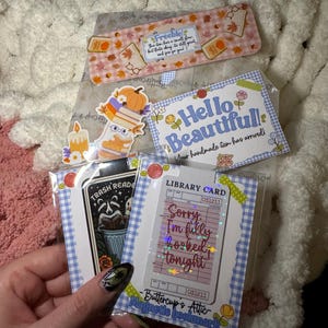 Library Card Magnetic Bookmark: Fully booked, Laminated, Holographic, Gifts for readers, Book Club gifts