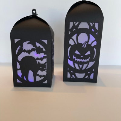 DIY Halloween Lantern SVG Halloween Decor Project Halloween - Etsy