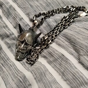 彫よし3×CREEPコラボペンダント「般若」ペンダントネックレス