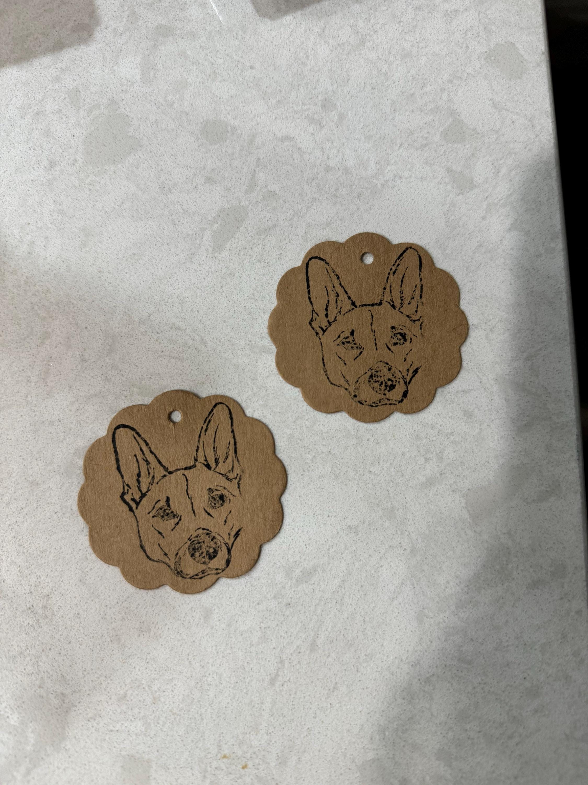 Personalized Custom Pet Rubber Stamp - Hand-Drawn Portraits for Pet Lovers