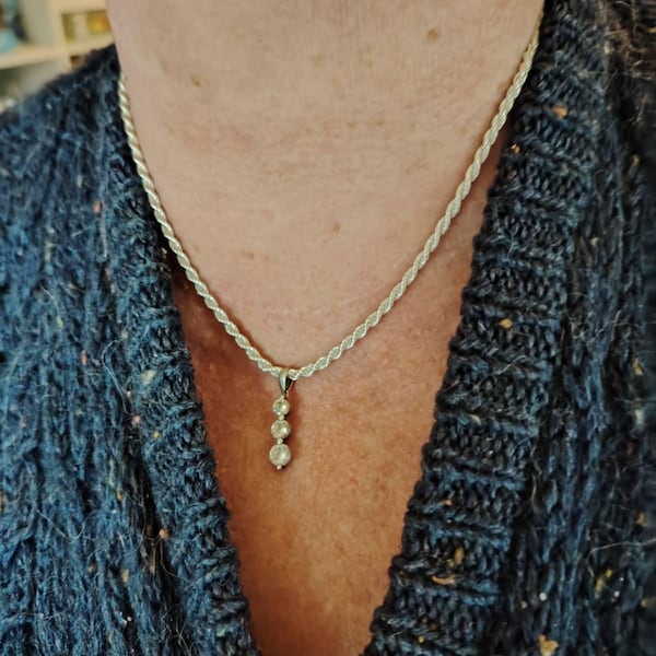 Collier Chaîne Vintage En Argent Vermeil 925 – Italien – Occasion Bon état
