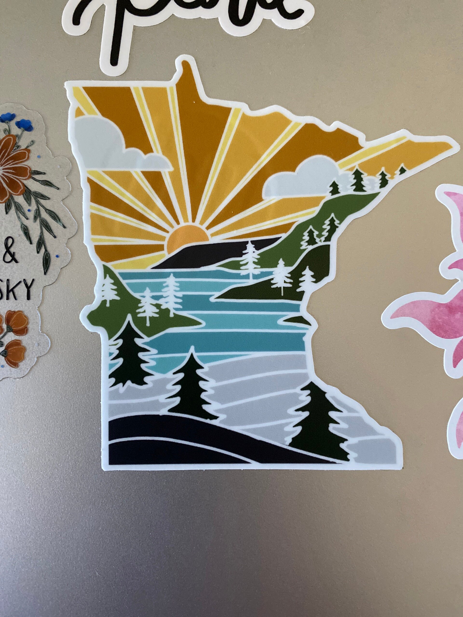 Minnesota Durable Sticker | High Quality Bumper Sticker | United States Vinyl Decal | Weatherproof Sticker | Water Bottle Sticker | 4&quot;