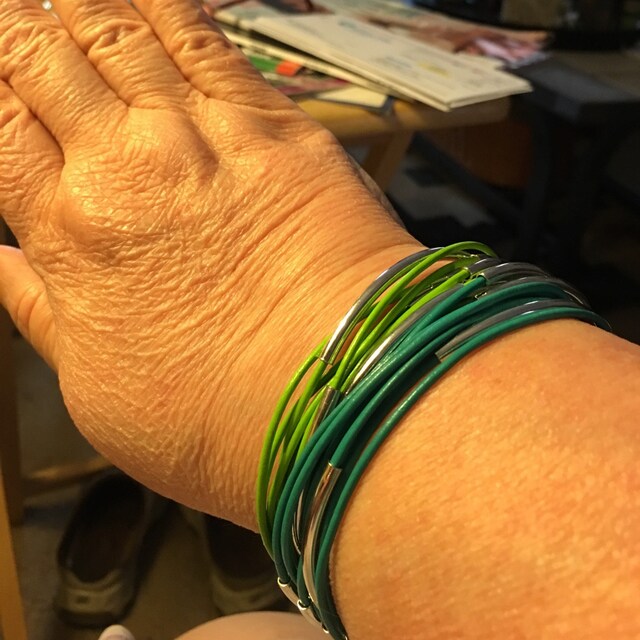 Denim Blue Wrap Bracelet Leather Boho Leather Jewelry Etsy