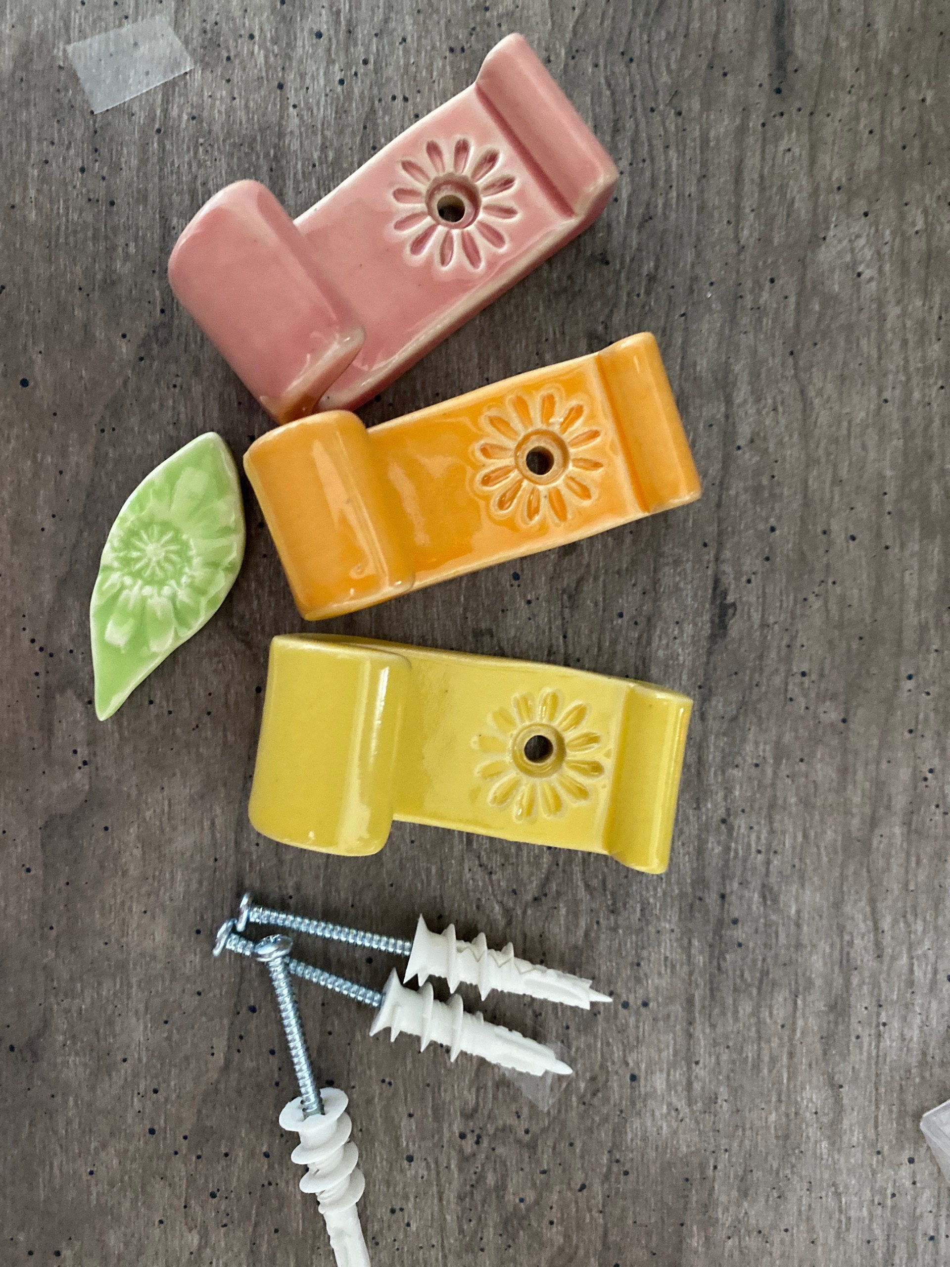 Colorful Wall Hook, Wall Hanger, Colorful Ceramics, Ceramic Hook