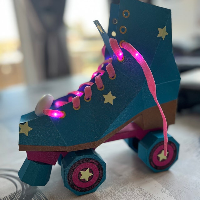 ペーパークラフト ローラースケートシューズ、3Dテンプレート