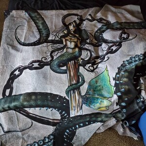 Mermaid And Octopus Shower Curtain Etsy