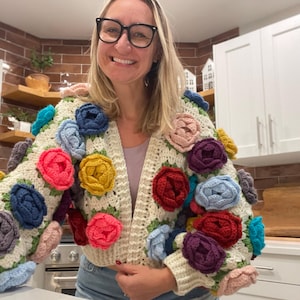 Crochet Pattern, Crochet ROSE Garden Jacket PDF Pattern (instant