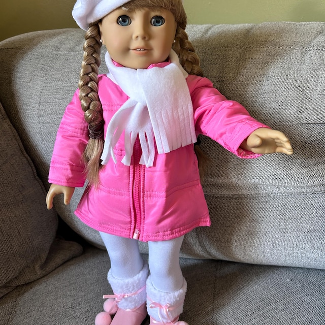 Parisian Adventure - Clothes for 18 Inch American Doll - Pink Coat