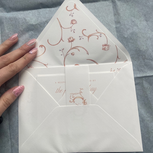 Traditional Wedding Invitation Template Set With Border | Simple ...