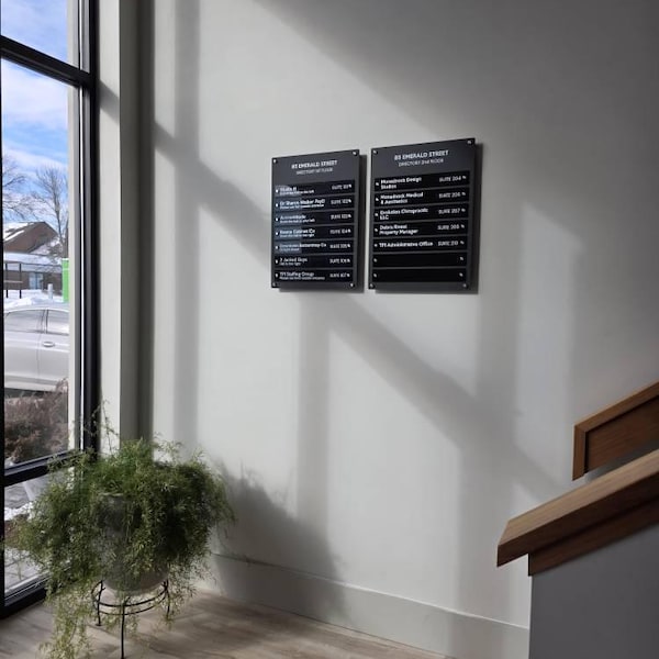 Wall Directory (wide) - Customizable Large Office Wall Door Building ...