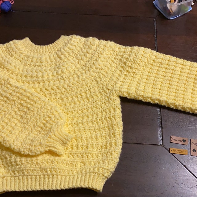 A customer's finished Macchiato Sweater Crochet Pattern PDF