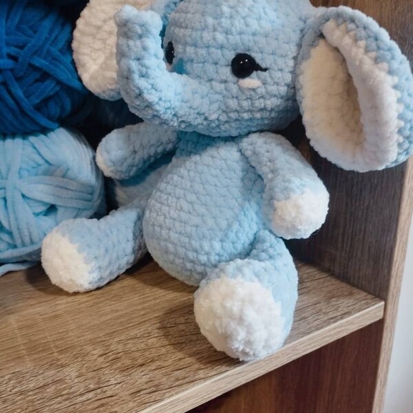 Anne the No Sew Elephant Crochet Pattern / Amigurumi Plushie PDF File ...