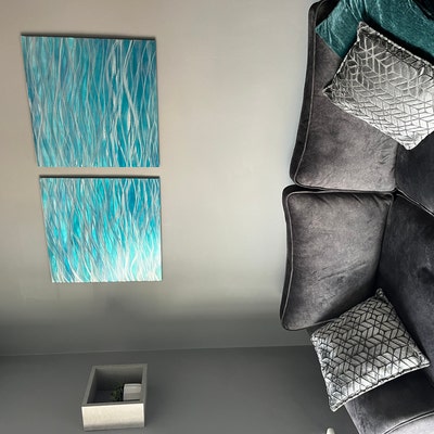 Modern Abstract Contemporary Metal Wall Art 3D Effect by R - Etsy UK