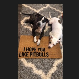 hope you like pitbulls doormat