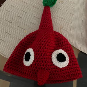 赤ピクミンの帽子、かぎ針編み：アリー作 - Etsy 日本