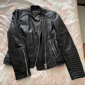 Women's Leather Jacket, Women's Black Leather Jacket Made of 100% ...