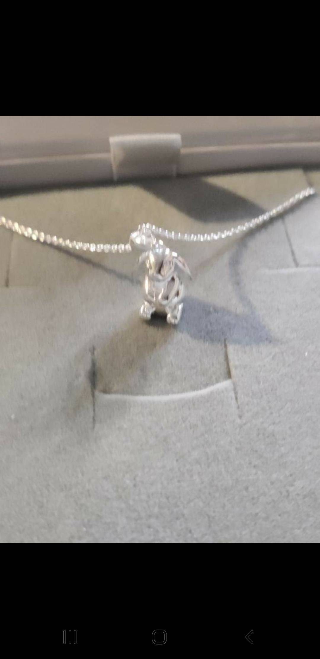 Solid Silver Lop Eared Rabbit Personalised Necklace • Animal Jewellery