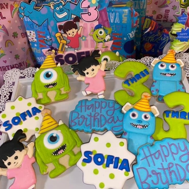 Cookie Monster Birthday Party Sugar Cookies — The Iced Sugar Cookie