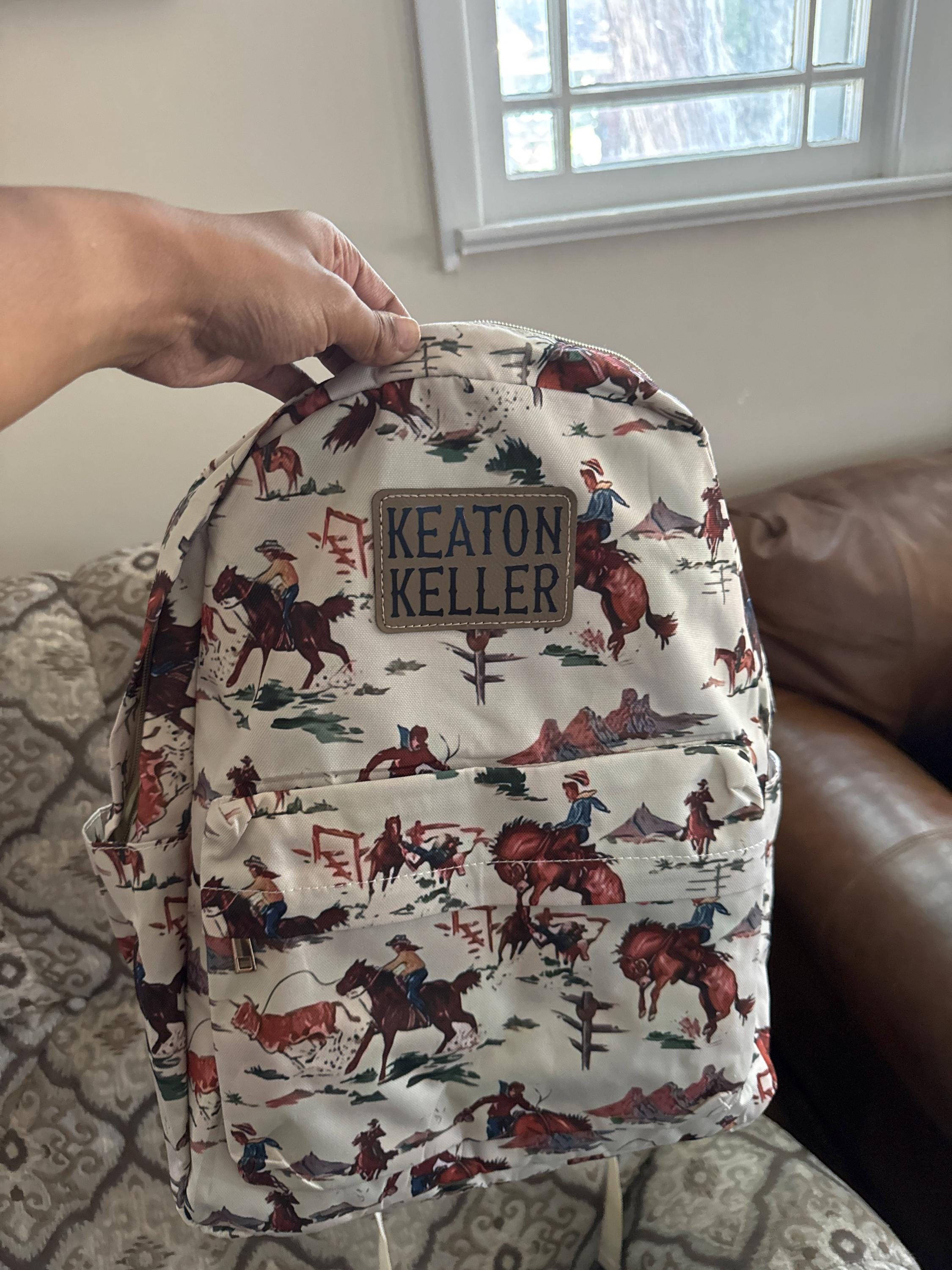 Cowboy Backpack,Western Backpack, Cowboy School Bag,Rodeo Backpack, Western Cowboy,Personalized Backpack,Personalized Bag,Mini,Midsize Bag