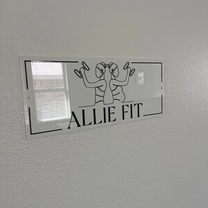 Rectangular Sign, Acrylic Logo Sign, Frosted Acrylic Sign, Custom ...