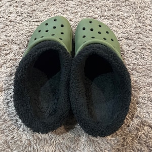 replacement insoles liners for clogs crocs mules style shoes black fur for a furry lining