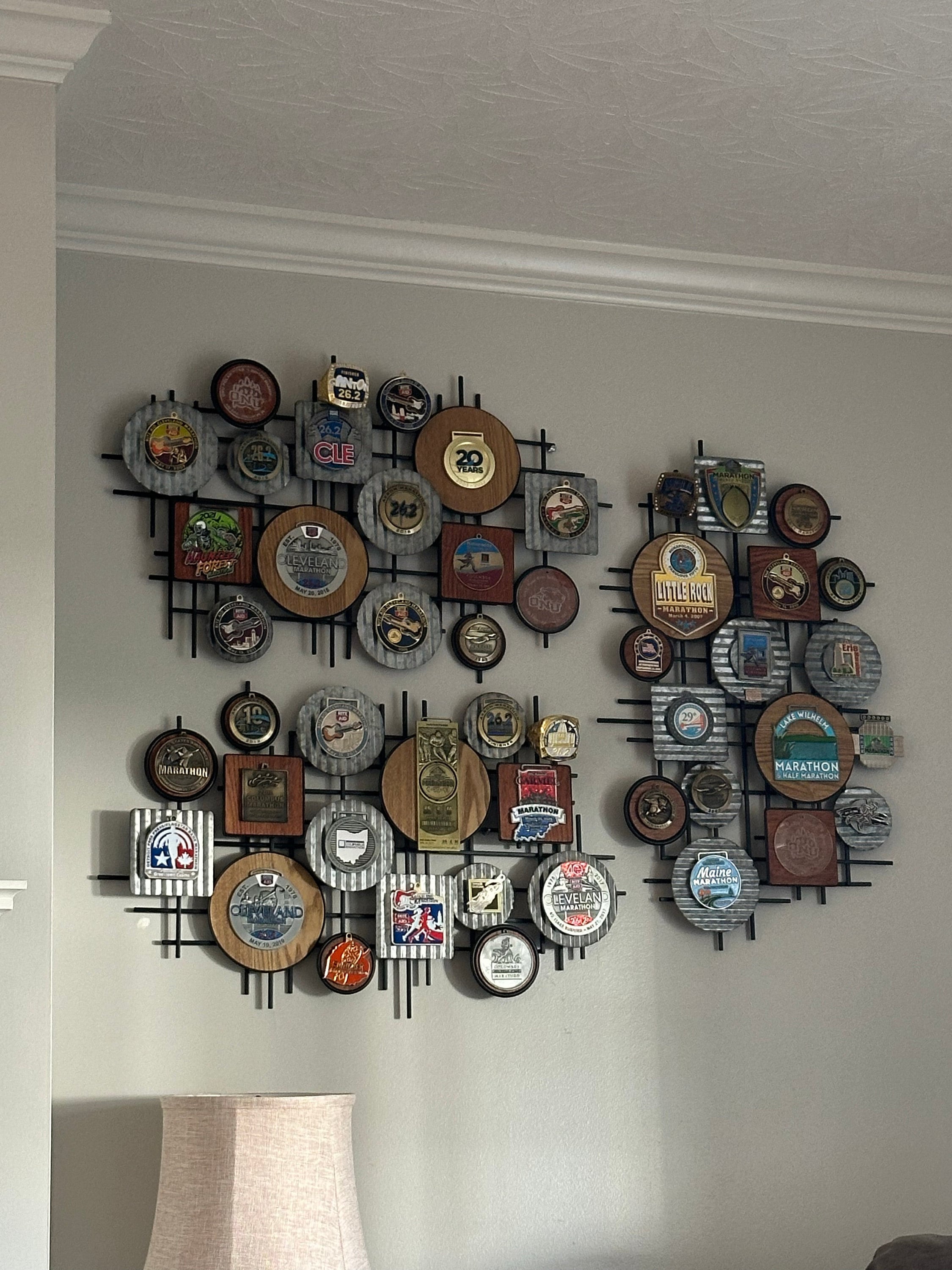 Running Medal Display Medal Display Runner Creative Wall Art Hanger Hangers Holders  Collectible display DIY Wall Display DIY Wall art