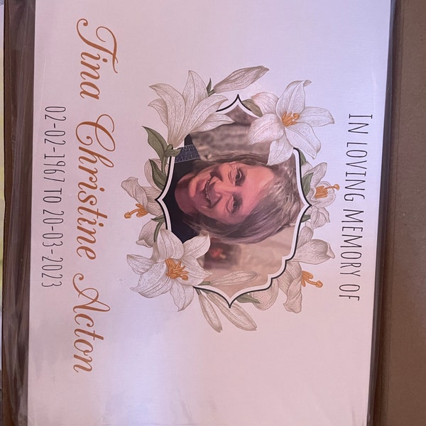 Frances Roxburgh Personalised Memorial Memory Photo Condolence Funeral Guest Book | Book ...