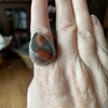Franki Baker in argento Sterling & Bloodstone Pendant. Lunghezza
