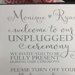 unplugged wedding sign acrylic unplugged wedding sign acrylic