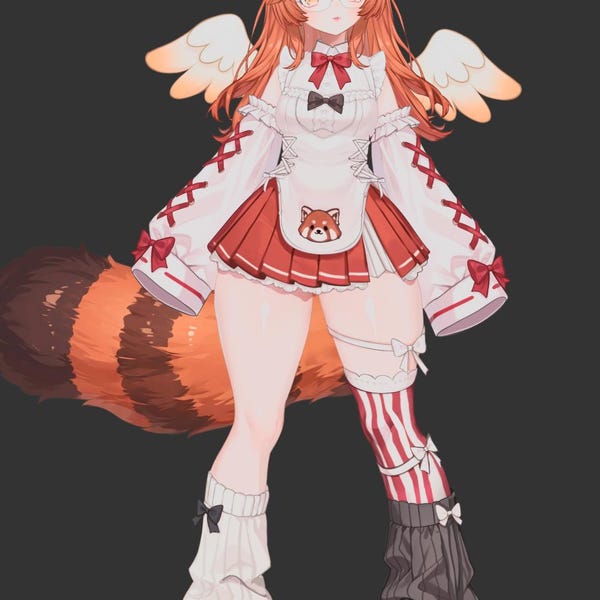 Free for a Limited Time!) Amber the Red Panda Angel Vtuber ...