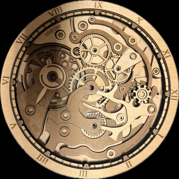 Steampunk Gear Clock – 3D Laser Cut Wall Art SVG - Etsy