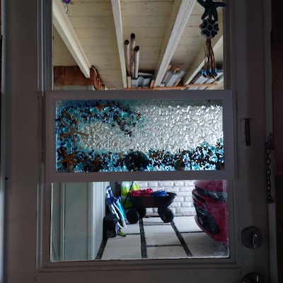 Crystal Ocean Wave Window/rustic Beach Wall Hanging/resin Wave Window ...